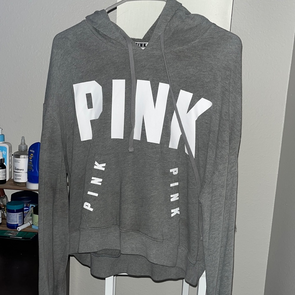 Pink Grey Hoodie